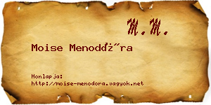 Moise Menodóra névjegykártya